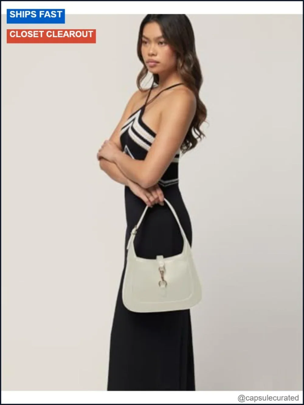 Vegan Leather Hobo Handbag Crossbody Bag w/ Adjustable Strap
